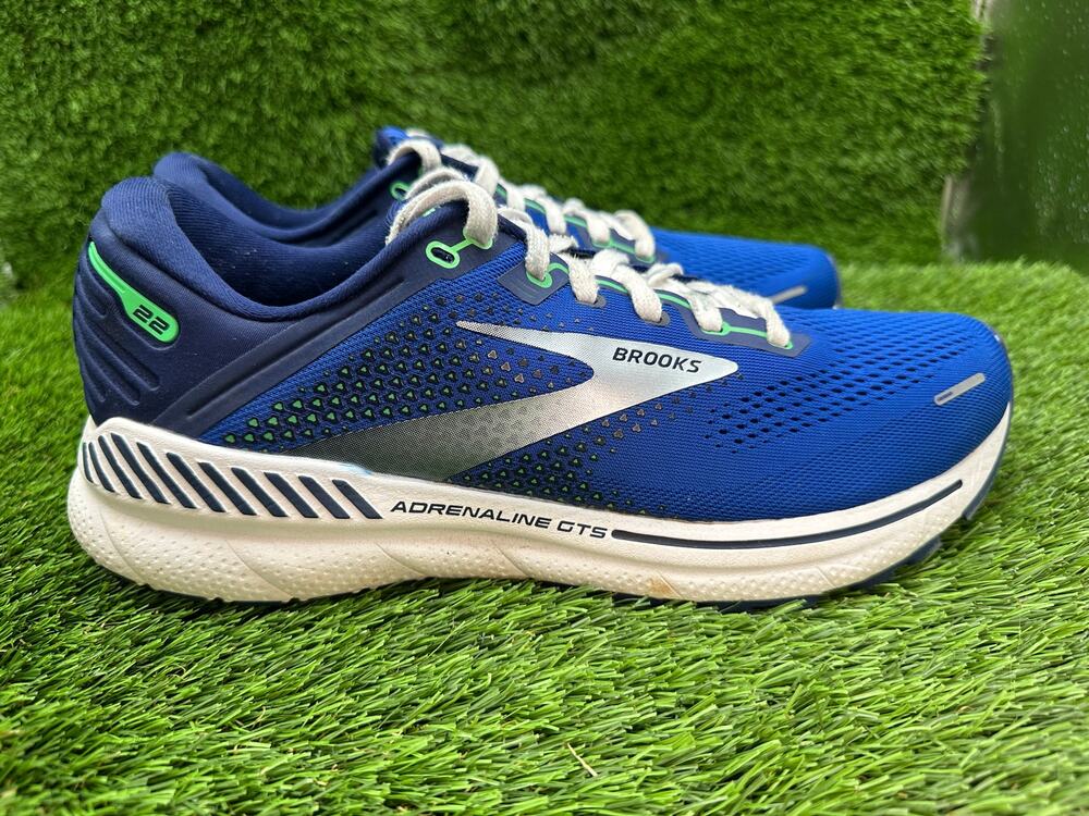 Brooks Adrenaline GTS 22 1103661D469 Athletic Sneaker Men 10.5D Blue Mesh Sports
